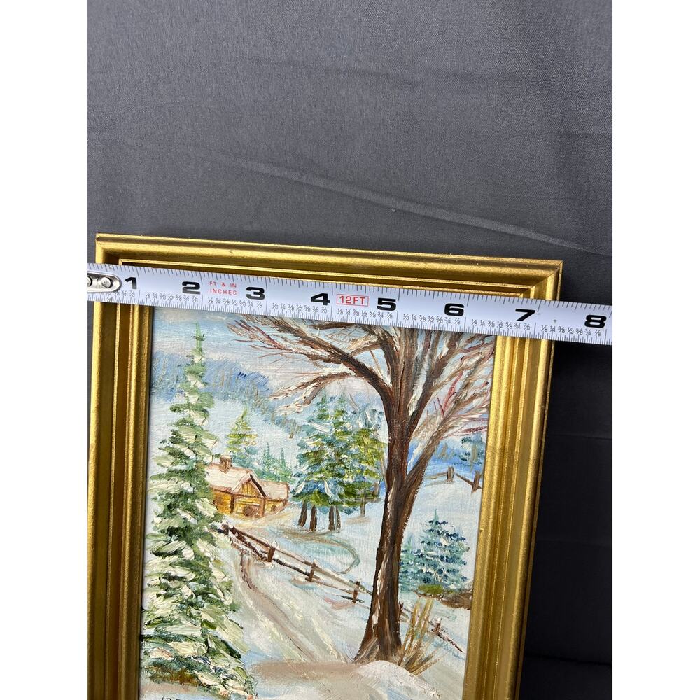 Hand Painted Winter Scene Signed by Artist FEKETE With Story! - Picture 5 of 6